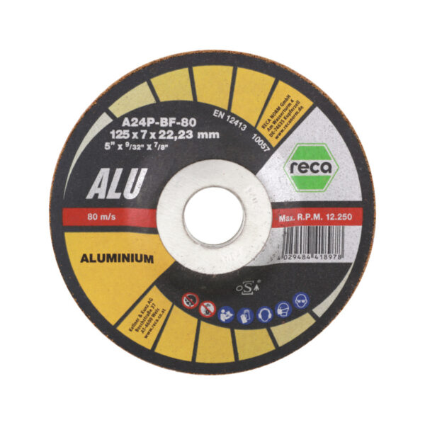 Aliuminio grubaus šlifavimo diskas 125 x 6,0 x 22,23 mm, 10vnt