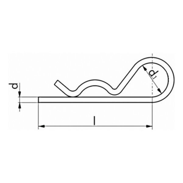 Viengubas spyruoklinis kaištis, cinkuotas, 50 vnt - Image 2