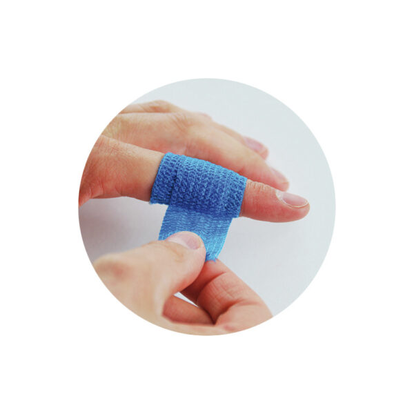 Elastingas tvarstis, atsparus vandeniui, mėlynas 3cm x 7m - Image 4