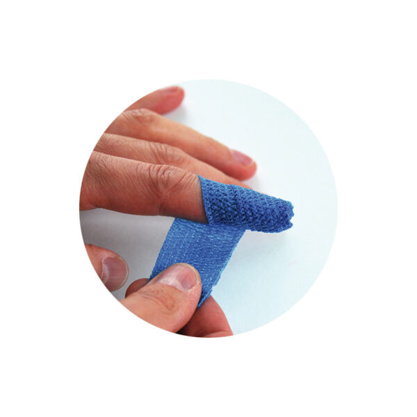 Elastingas tvarstis, atsparus vandeniui, mėlynas 3cm x 7m - Image 3