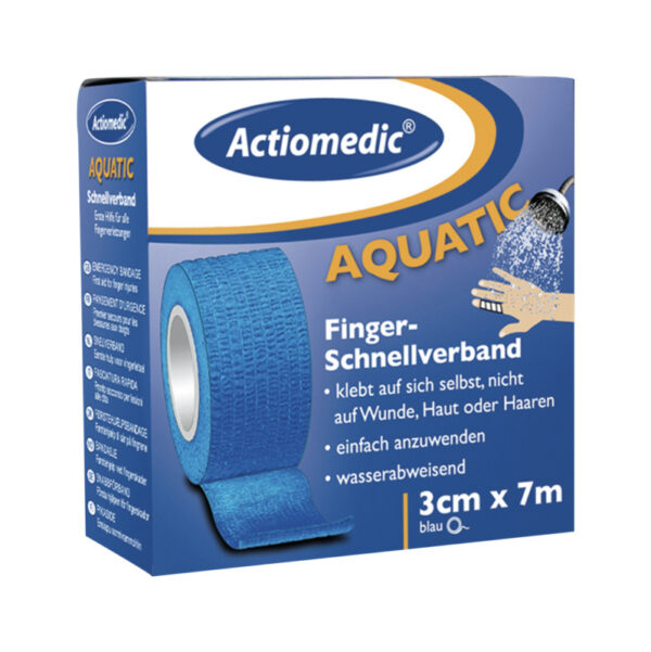 Elastingas tvarstis, atsparus vandeniui, mėlynas 3cm x 7m