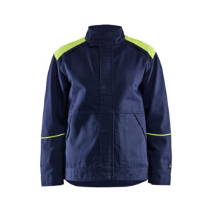 Darbo švarkas,  mėlynas su šviesą atspindinčiom juostom, 450g/1m2