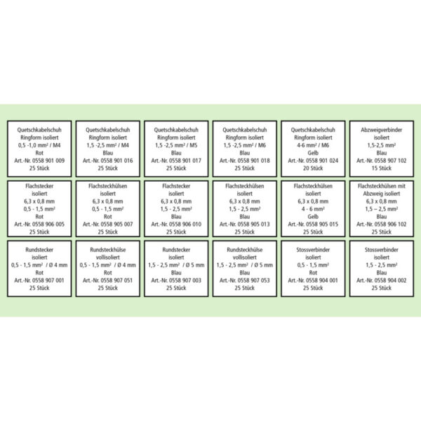VISO izoliuotų kabelių jungčių asortimentas - Image 2