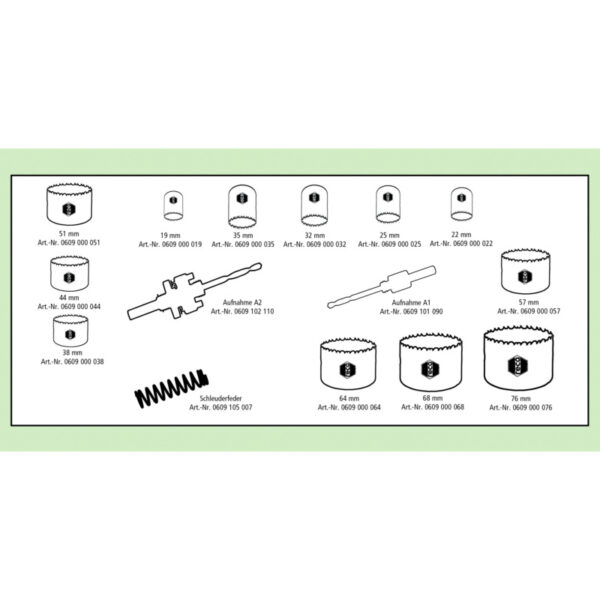 VISO asortimento pjovimo karūnų rinkinys, HSS-Co8 bimetalas - Image 2